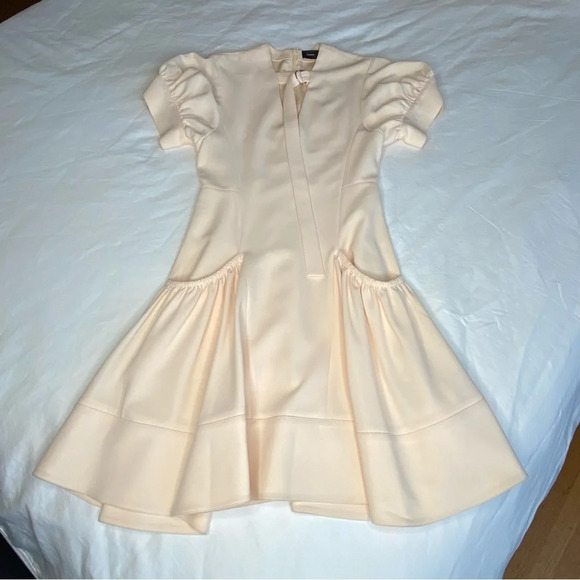 PROENZA SCHOULER Cream Gathered Crepe Dress from SAX 5th AVE girlcore feminine - Picture 8 of 16